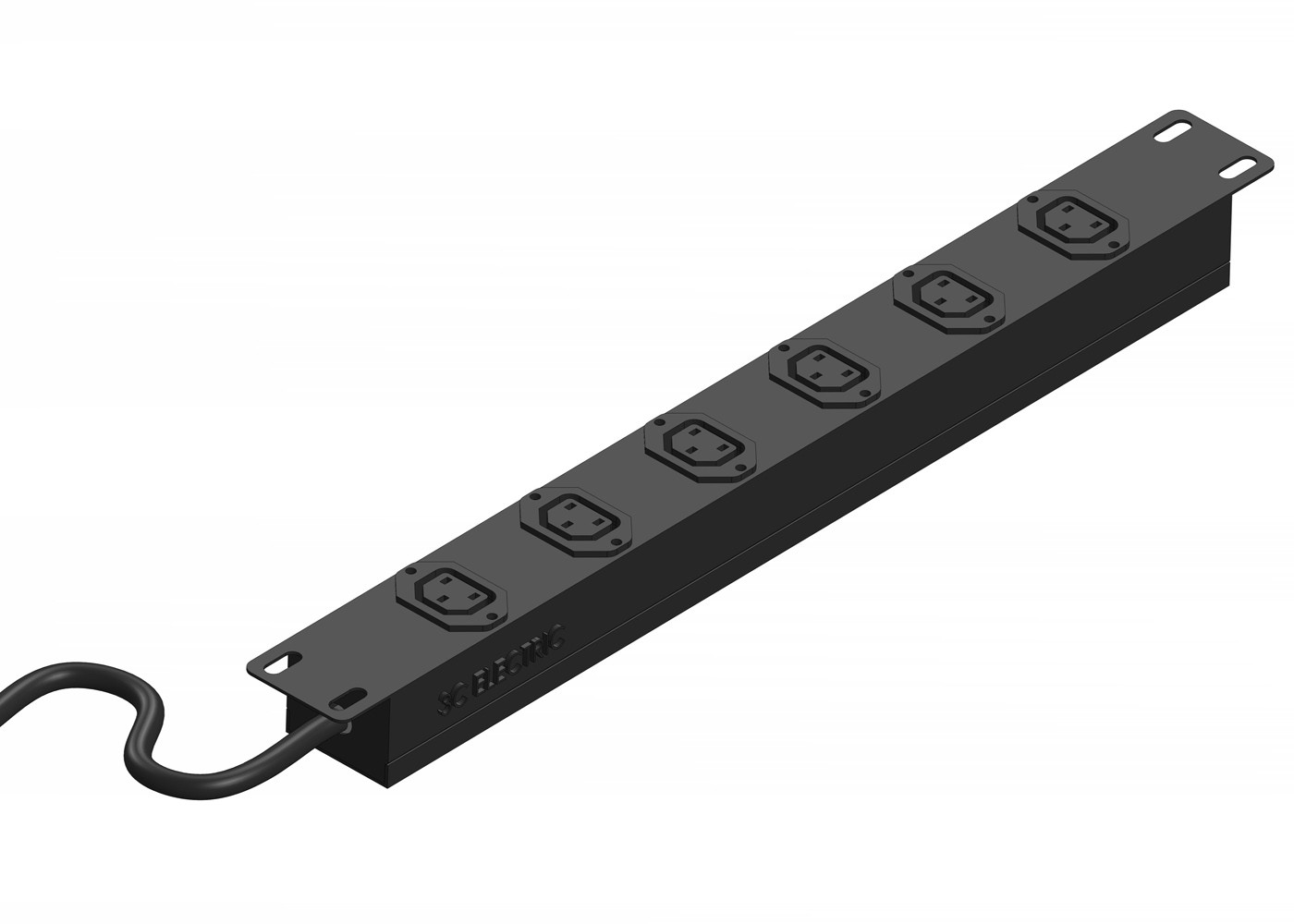 Thanh nguồn PDU 6 ổ C13 dây 3M THC-PDU06C13ND3M lắp tủ rack 19 inch